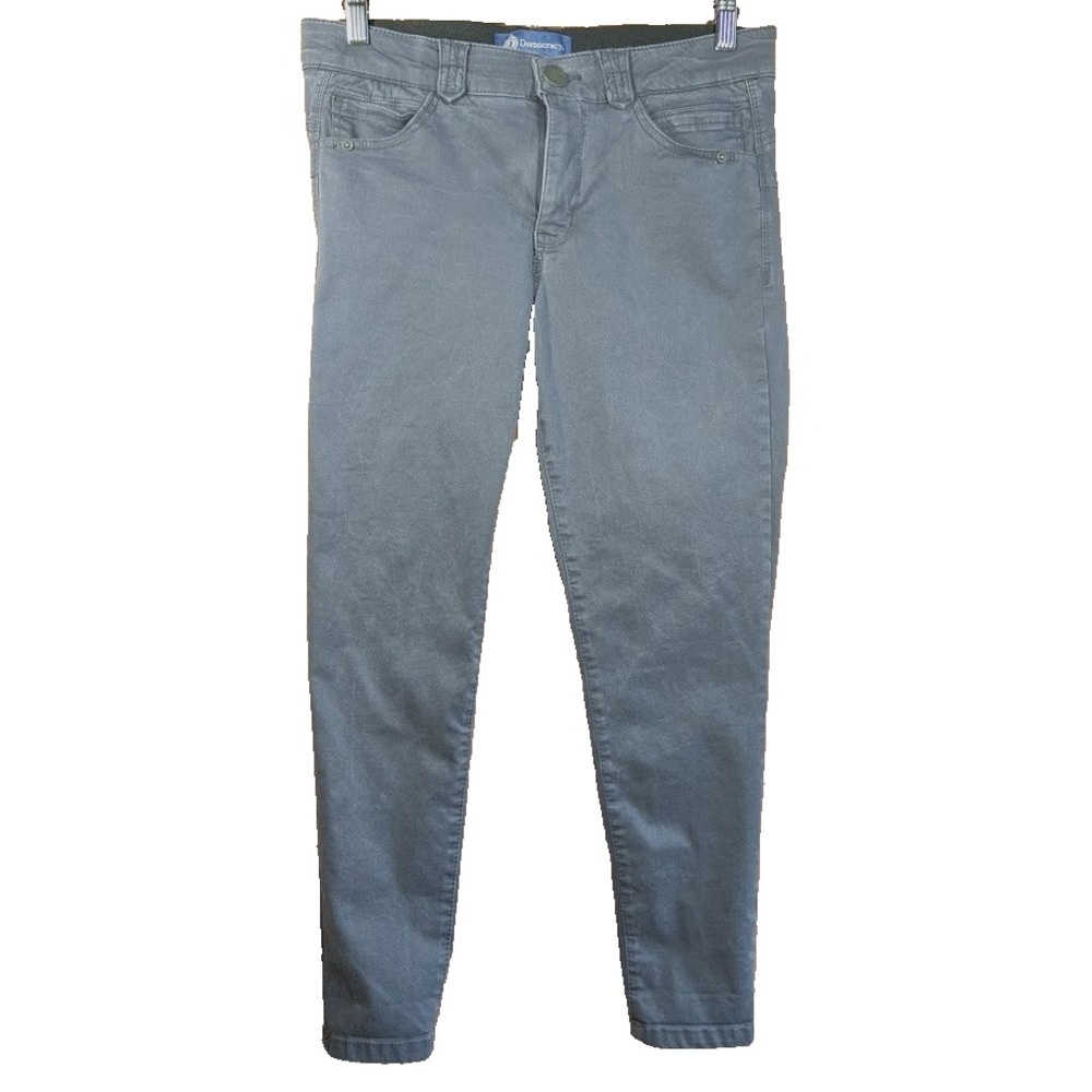 Democracy Ab Technology Jeans Womens Sz 8 Gray Denim Stretch Tapered Casual